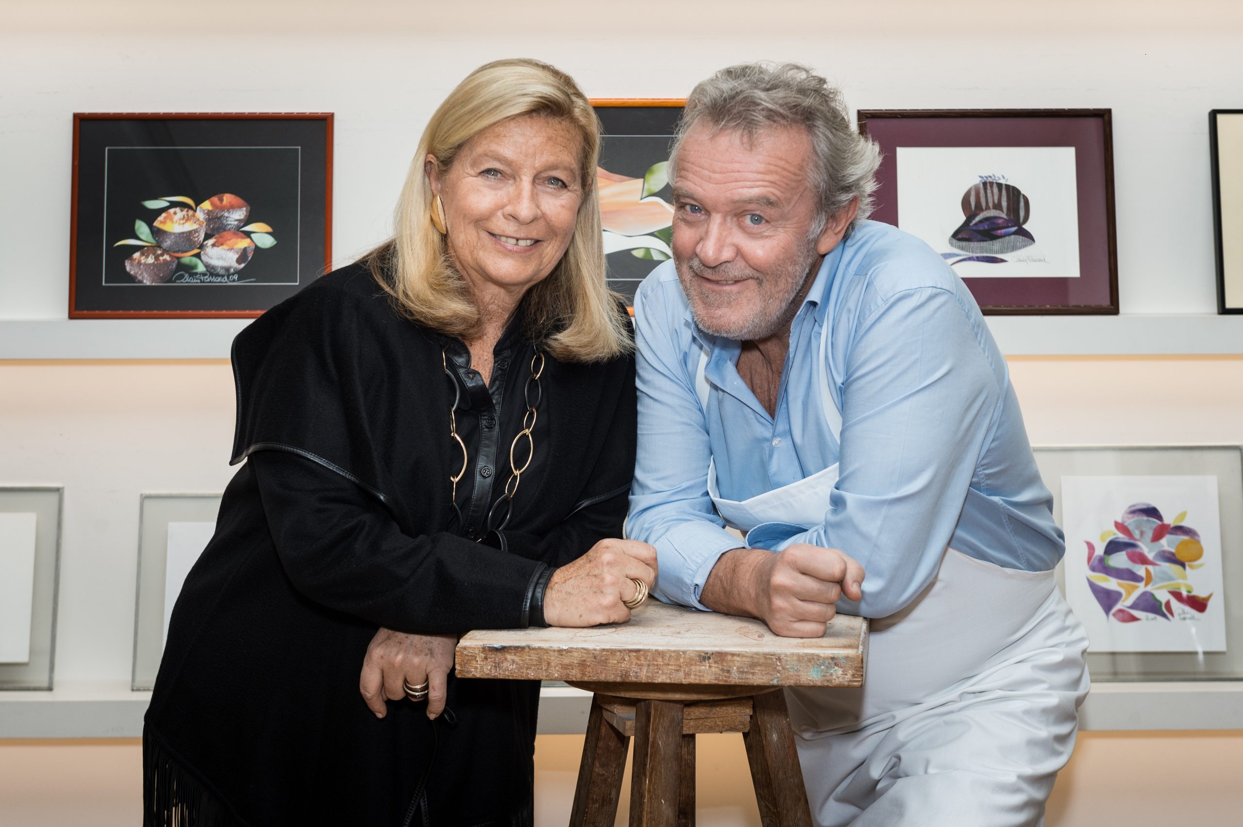 Corinne Bouygues y Alain Passard
