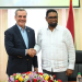 Luis Abinader, presidente de República Dominicana, junto a su homólogo de Guyana, Mohamed Irfaan Ali. - DIP de Guyana.