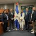 La Asociación Dominicana de Constructores y Promotores de Viviendas (Acoprovi) y representantes del Consulado Dominicano en la ciudad de Nueva York, Estados Unidos.