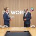 Morten Johansen, CEO DP World Caucedo, y Eddy Martínez, presidente del Parque Cibernético.