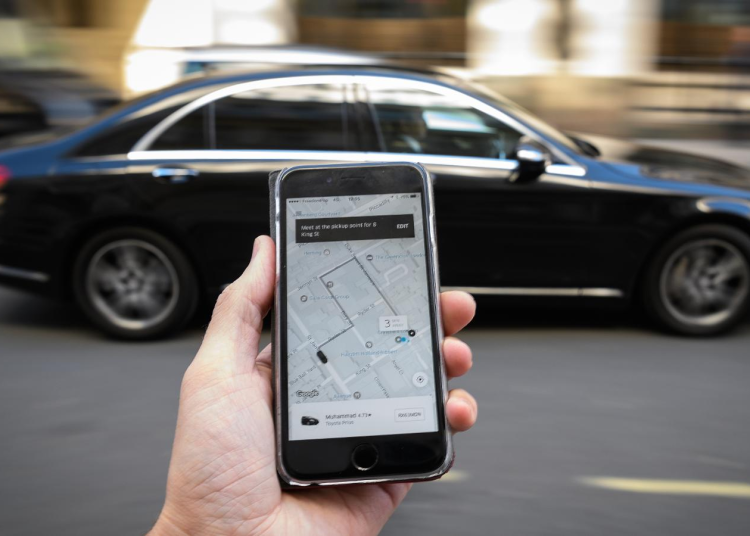 Aplicación de Uber. - Fuente externa.