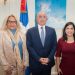 Rosa Hernández de Grullón, embajadora dominicana en Francia; Pascal Ollivier y Biviana Riveiro.
