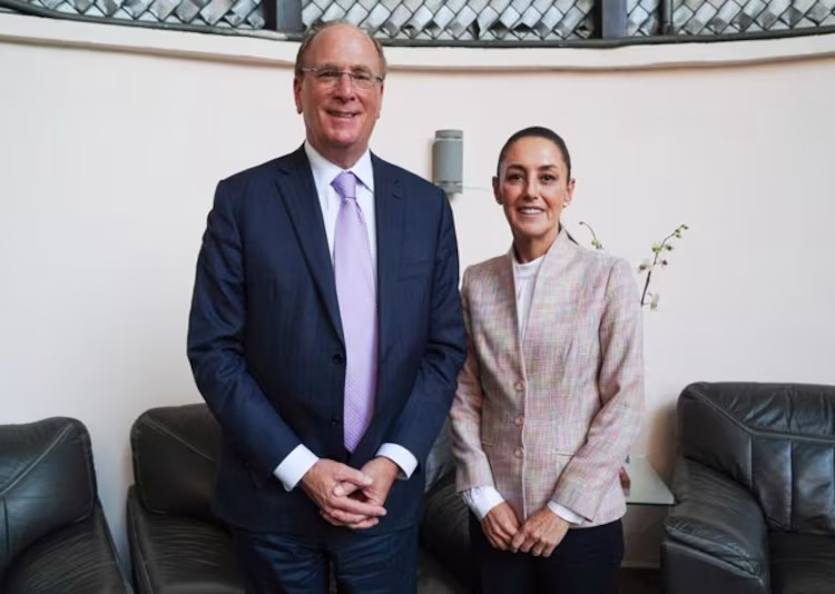 Claudia Sheinbaum y Larry Fink.- Fuente externa.