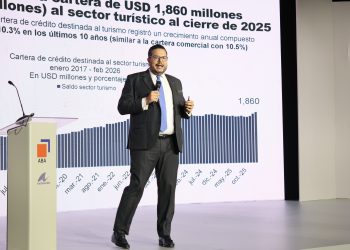 Enmanuel Cedeño resalta el crecimiento y solidez del financiamiento del turismo dominicano.
