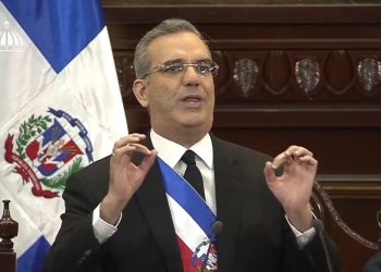 El presidente Luis Abinader durante la rendición de cuentas en la Reunión Conjunta del Congreso.