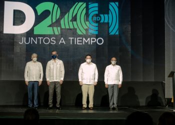 Eduardo Estrella, Luis Abinader, Eduardo Sanz Lovatón y Alfredo Pacheco.