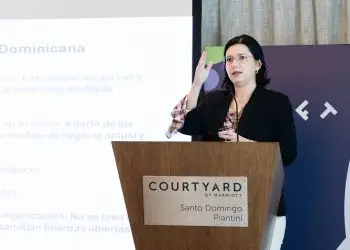Ana María Zuluaga, economista y experta en innovación financiera, presentacion de Open Finance, Hotel Courtyard Marriot, Salon Real 1, Fotos/ Jhon Escalante