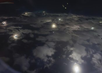 Barcos pesqueros vistos desde el aire, Argentina