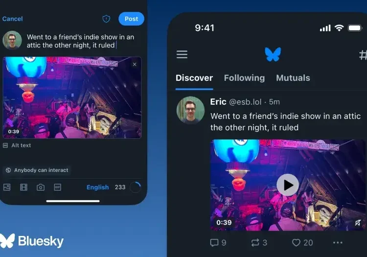 Para poder publicar vídeos en Bluesky, es necesario actualizar la aplicación móvil de la plataforma a la versión 1.91.