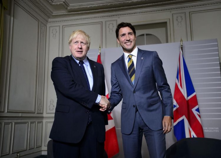 Boris Johnson y Justin Trudeau. | The Star.