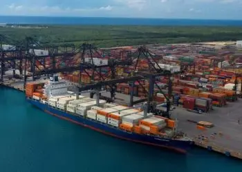 La información disponible a la fecha establece que por el puerto de Caucedo, según la administración de Aduanas, entró el 39.7% de la carga.- Fuente externa.