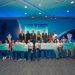 Ganadores de la séptima edición del Challenge Popular junto a ejecutivos del Banco Popular, durante la premiación. Fuente externa.