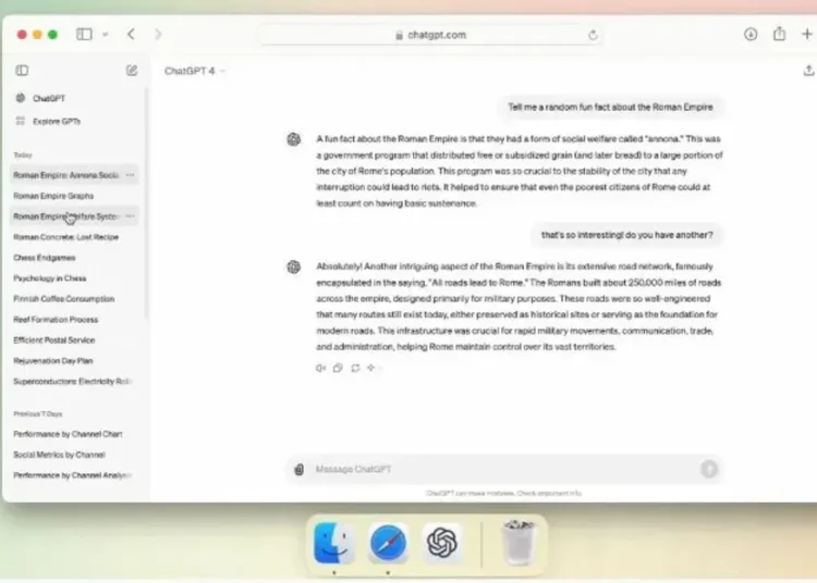 OpenAI ampliará el acceso a la aplicación a más usuarios en las próximas semanas cuando esté disponible para la modalidad gratuita.