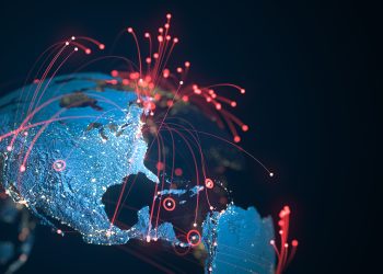 High quality 3D rendered image, perfectly usable for topics related to big data, global networks, international flight routes or the spread of a pandemic / computer virus.
Textures courtesy of NASA:
https://visibleearth.nasa.gov/images/55167/earths-city-lights,
https://visibleearth.nasa.gov/images/73934/topography