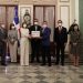 La vicepresidenta de la República, Raquel Peña, recibió insumos de protección sanitarios de parte  del Consejo Nacional de la Empresa Privada (Conep).