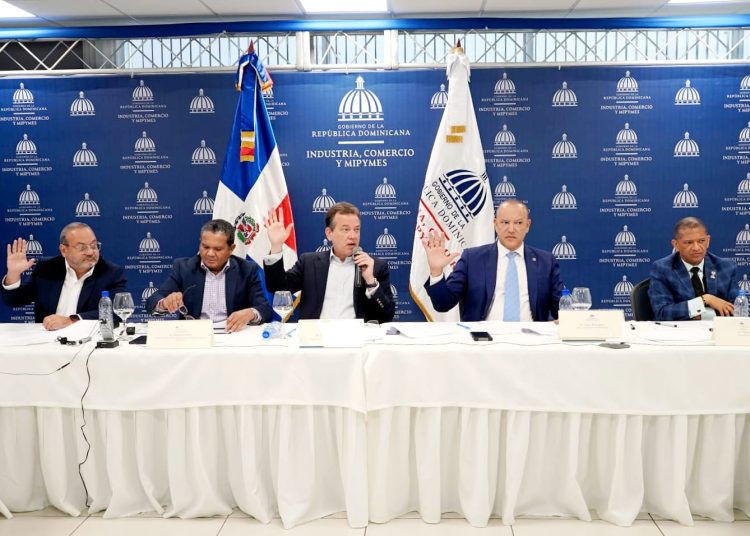 La sesión fue presidida por el ministro de MICM, Víctor Bisonó.