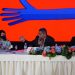 Jesús Fernández, gerente general de Coopnazonaf, se dirige a los presentes durante la celebración de la VIII Asamblea General Ordinaria de Delegados.