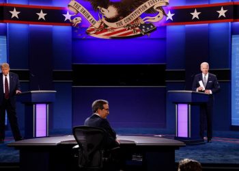 Donald Trump y Joe Biden debate electoral elecciones EEUU