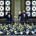 La vicepresidenta de EEUU, Kamala Harris junto al presidente de Guatemala, Alejandro Giammattei, durante una visita de Harris al país centroamericano. | Fuente externa.