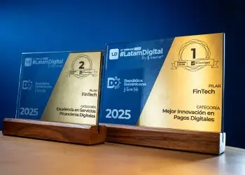 La entidad obtuvo el primer lugar en la categoría Mejor Innovación en Pagos Digitales y el segundo lugar en Excelencia en Servicios Financieros Digitales.
