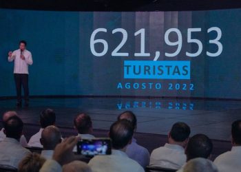 República Dominicana recibió 621,953 turistas en agosto pasado, una cifra récord para ese mes y que supone un 30.5% más que en el mismo período de 2021, según datos divulgados este domingo por el Ministerio de Turismo. | Fuente externa.