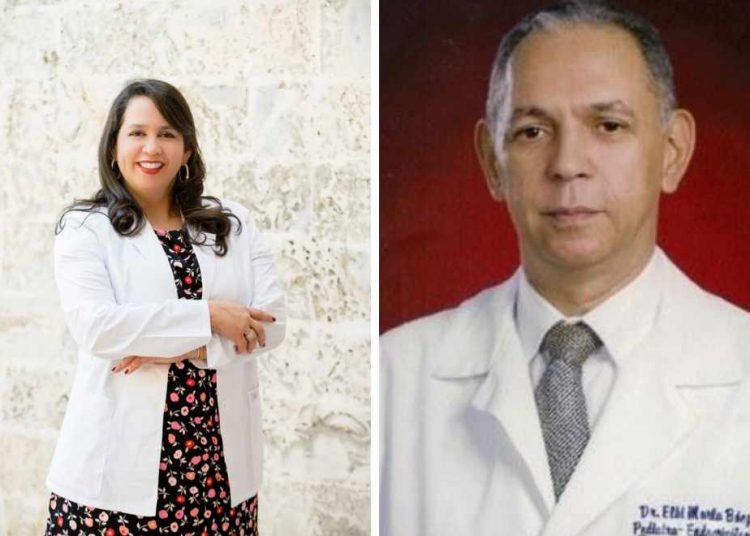 Los médicos pediatras Leandra Cordero y  Elbi Morla.