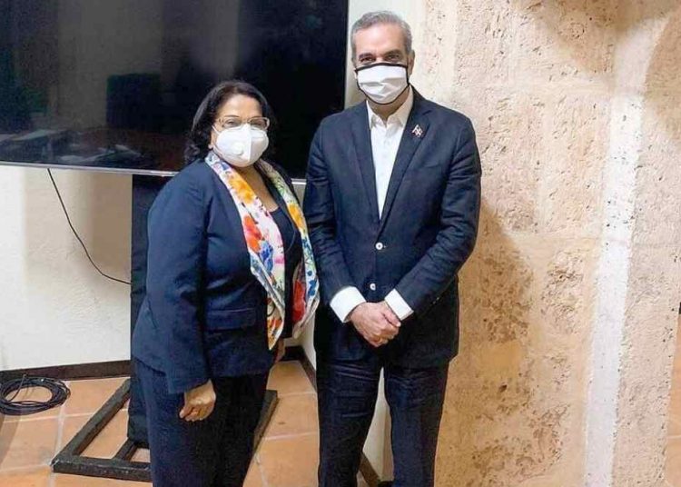 Emma Polanco y Luis Abinader