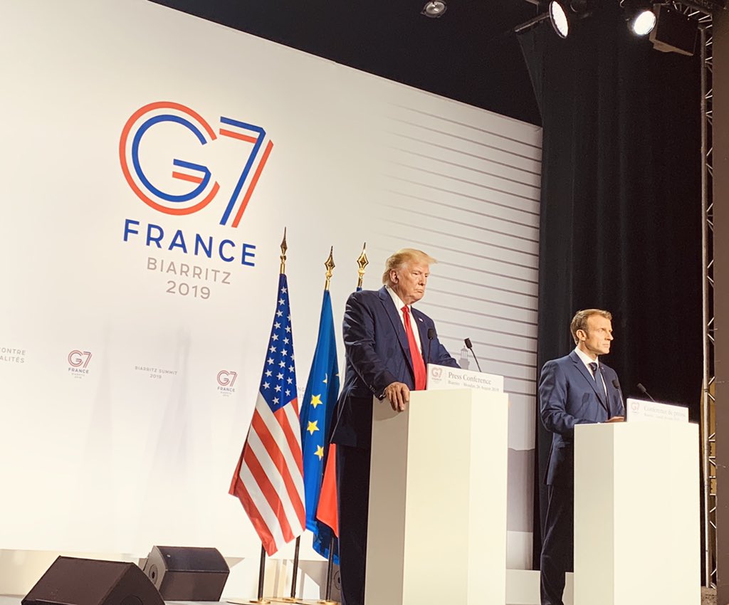 emmanuel macron donald trump g7