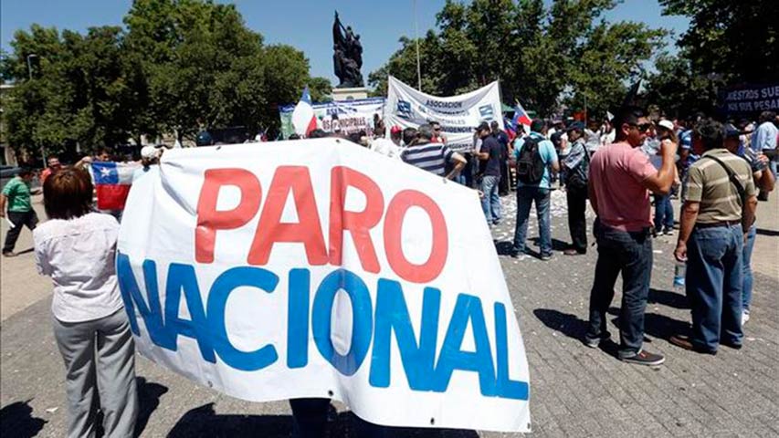 empleados publicos chilenos convocan salariales