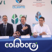 Mario Pujols, presidente de NUVI, Ito Bisonó, ministro de Industria y Comercio, y José Rodríguez, vicepresidente ejecutivo del Parque Industrial Duarte. - Fuente externa.