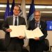 El presidente del BID, Mauricio Claver-Carone, y el presidente del BEI, Werner Hoyer. | Europa Press