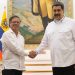 El presidente de Colombia, Gustavo Petro, y el presidente de Venezuela, Nicolás Maduro, durante la reunión bilateral en el Palacio de Miraflores, Caracas
PRESIDENCIA DE COLOMBIA
08/1/2023