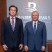 Ricardo Llaudes, jefe de misión del FMI y Leonardo Aguilera, presidente ejecutivo de Banreservas.