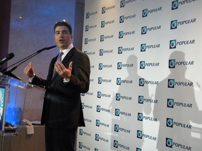 Christopher Paniagua, vicepresidente ejecutivo senior del Banco Popular, habló a los presentes en la cena de gala que ofreció la entidad en el marco de la Fitur 2016.