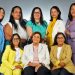 Las periodistas que organizan el Foro de Mujeres Periodistas Dominicanas, en su segunda edición: Dania Goris, Patria Ivelisse Reyes, Marien Aristy Capitán,  Lily Luciano, Cristal Acevedo, Aris Beltré, Karla Báez y Elvira Lora.