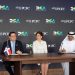 Eduardo Sanz Lovatón; la vicepresidenta de la República, Raquel Peña, y el sultán Ahmed Bin Sulayem.