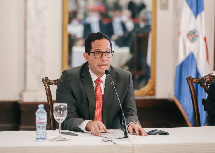 El director de Alianzas Público Privadas, Sigmund Freund, interviene en el Palacio Nacional.