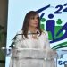 La presidenta de la Copardom, Laura Peña Izquierdo, interviene en el panel de la Seguridad Social. | Fuente externa.