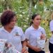 Adelila Hernández, Aurelina Vásquez y Alicia Nobien, promotoras del proyecto social.