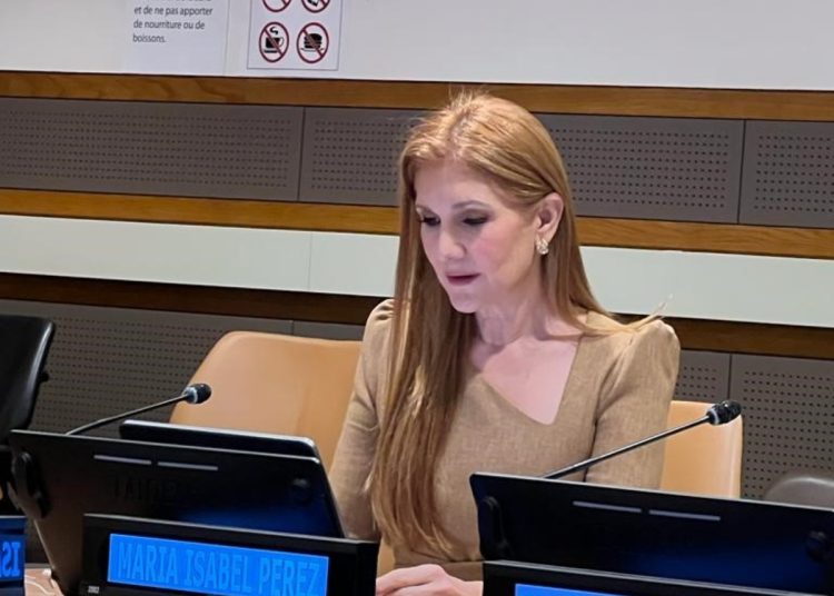 María Isabel Pérez Magluta, en la sede de la ONU. | Fuente externo.