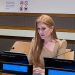 María Isabel Pérez Magluta, en la sede de la ONU. | Fuente externo.