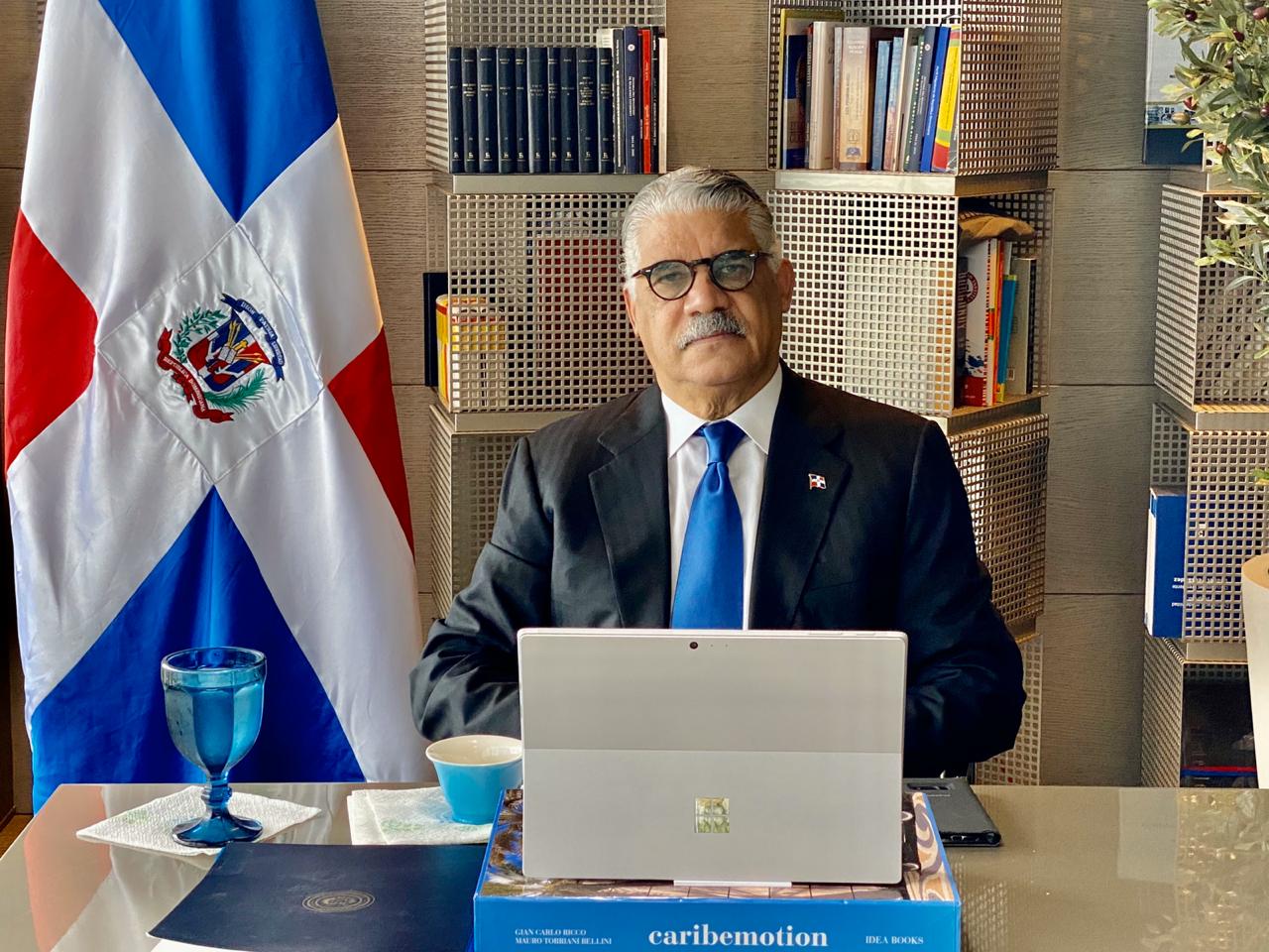 foto canciller videoconferencia oea