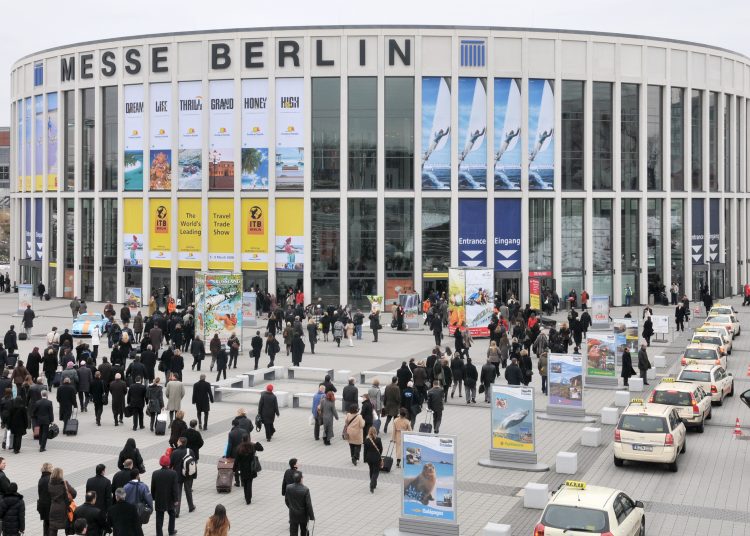 Fotografía de archivo del centro de exposiciones de ITB en Berlín.