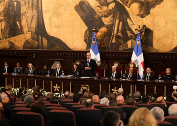 Luis Abinader, durante rendición de cuentas este 27 de febrero. - Fuente externa.