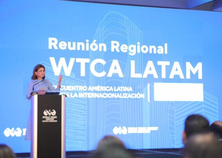 Vicepresidente de República Dominicana, Raquel Peña, durante el encuentro anual del World Trade Center Association (WTCA) de Latinoamérica. - Fuente externa.