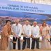 El presidente Luis Abinader encabezó el primer palazo del megaproyecto energético, junto a los ejecutivos de los consorcios energéticos Manzanillo Gas & Power y  Manzanillo Energy. | Lésther Álvarez.