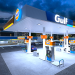 Estación de gasolina de Gulf Oil. | Fuente externa.