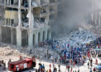 Imágenes del icónico Hotel Saratoga, en el que parte de sus instalaciones quedaran hechas escombros luego de la explosión ocurrida el 7 de mayo en La Habana, Cuba. |  Fuente externa.