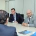 Viceministro para Asuntos Económicos y Cooperación Internacional Hugo Rivera y Mario Alegría, CEO de Latam Group. | Fuente externa.