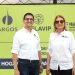 Jorge David Pérez, director de Cementos Argos para República Dominicana y Cesarina Fabián, directora nacional e Hábitat para la Humanidad República Dominicana. Fuente externa.